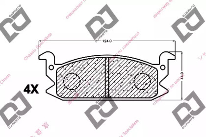 Комплект тормозных колодок DJ PARTS BP1419